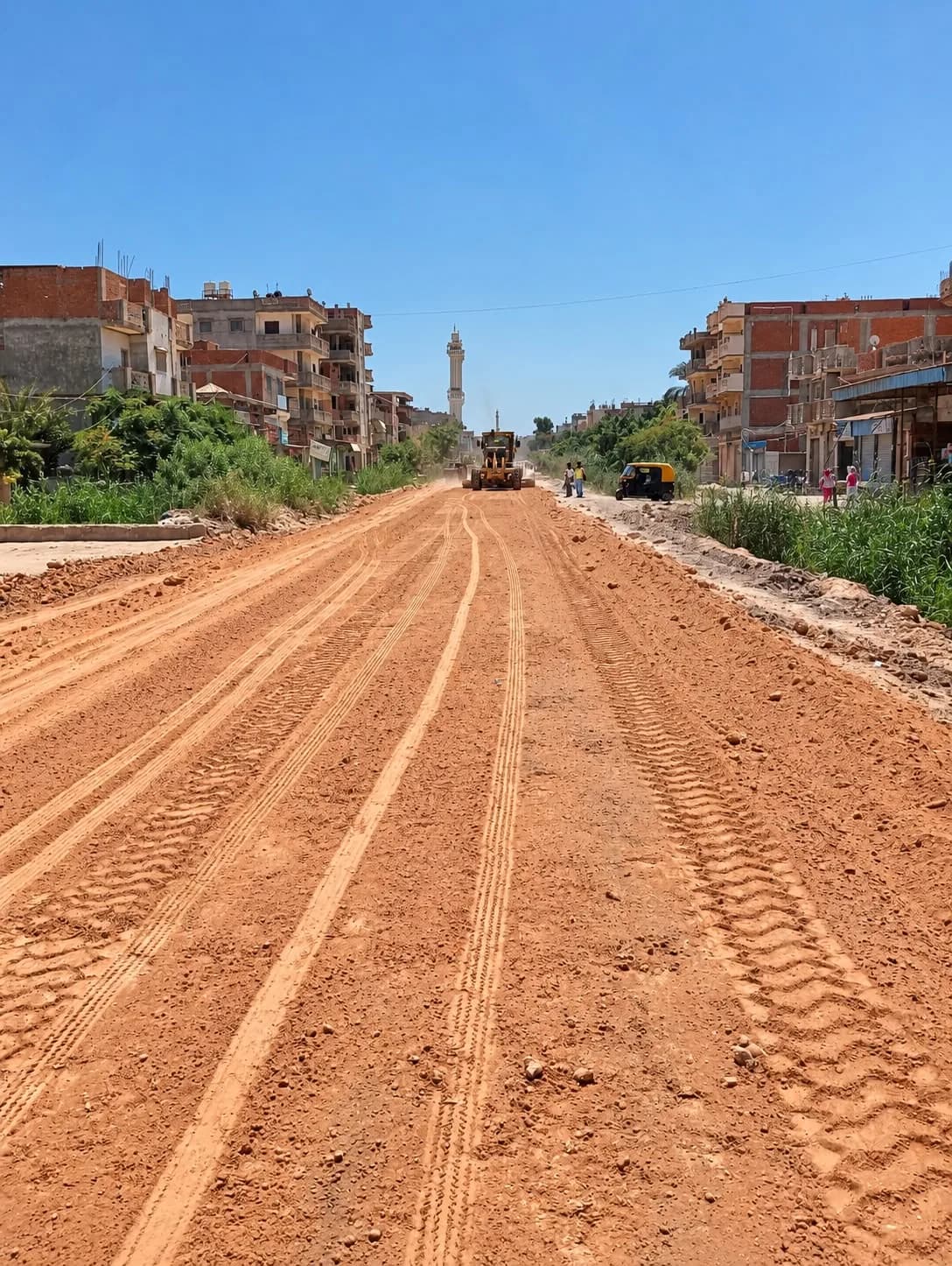 Grading through the residential stretch