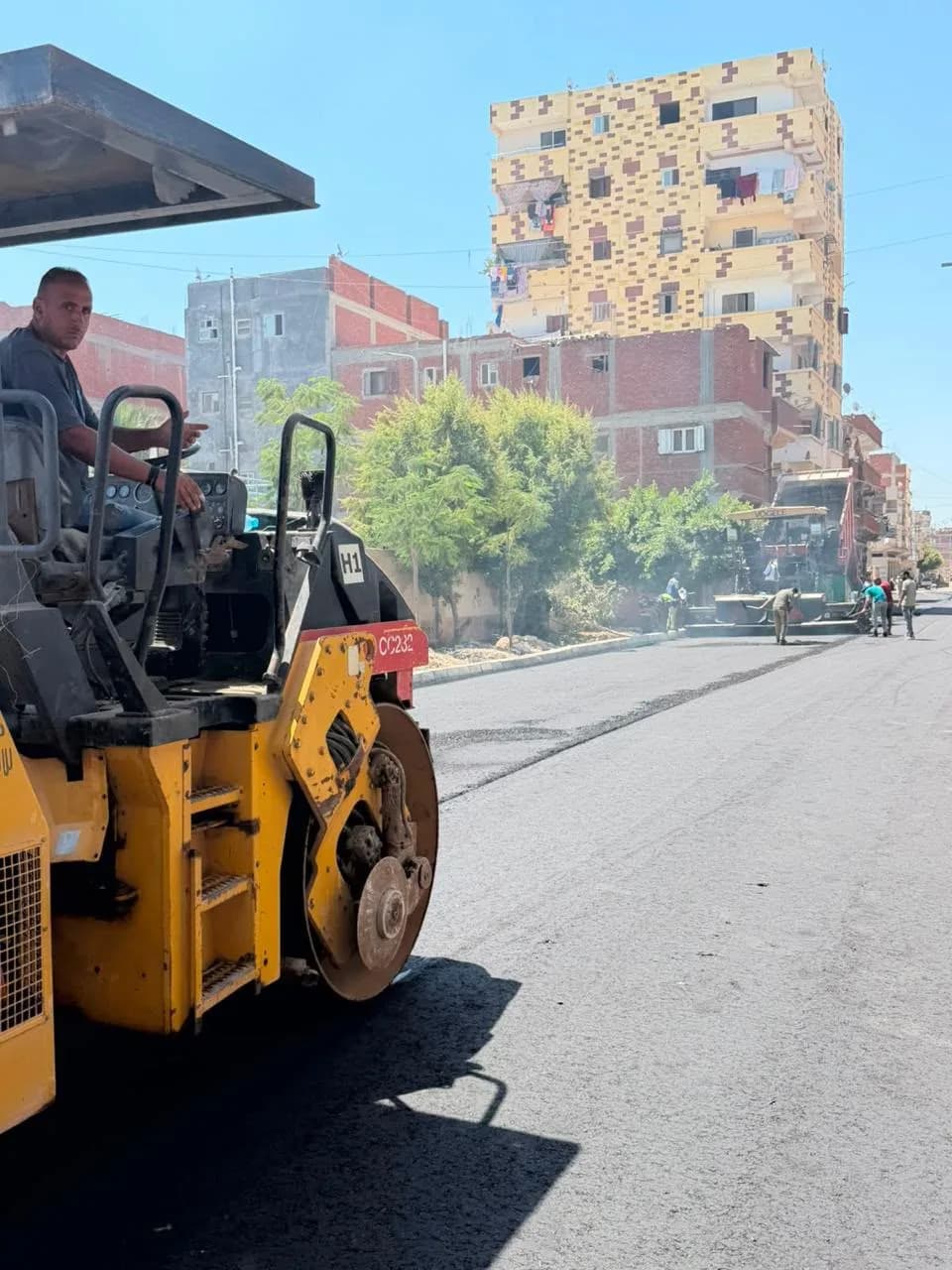 Compaction works on site